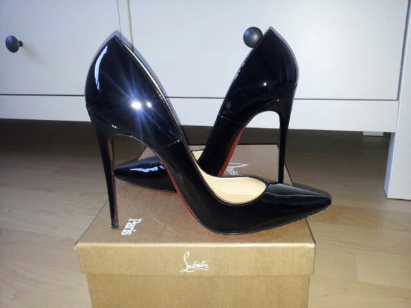 Christian Louboutin So Kate Patent Black 37.5 – A'Bel Consignment