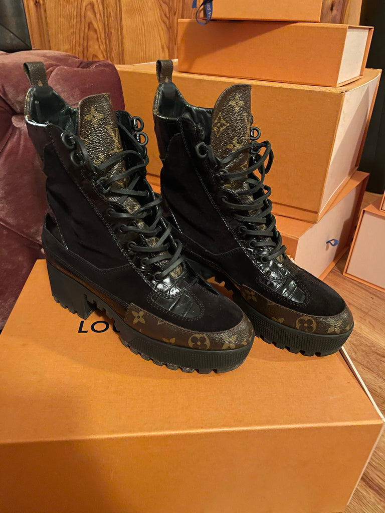 louis vuitton boots black